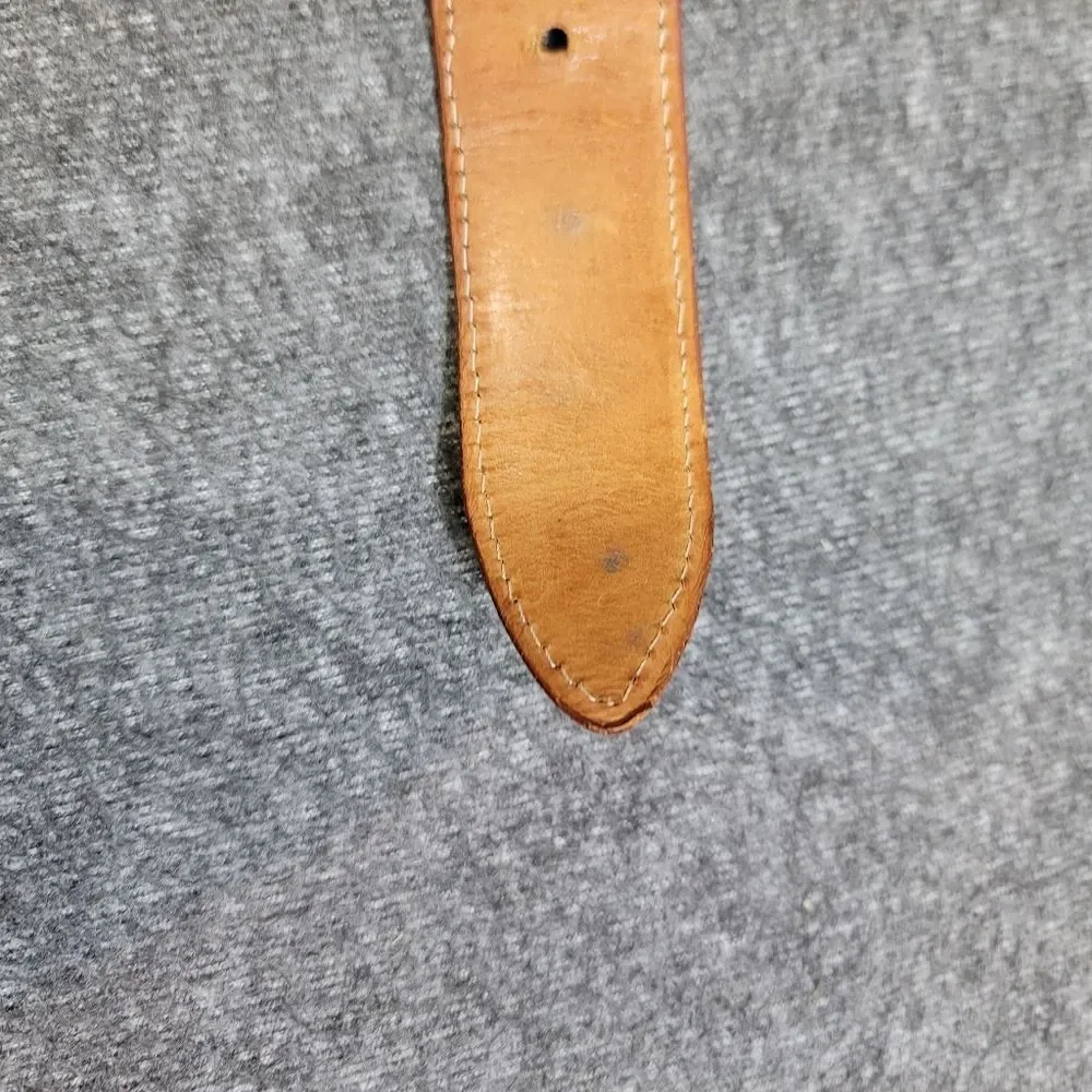 Handmade Western Brown Leather Belt Ostrich – Size 32– Made in Mexico